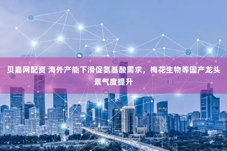 贝嘉网配资 海外产能下滑促氨基酸需求，梅花生物等国产龙头景气度提升